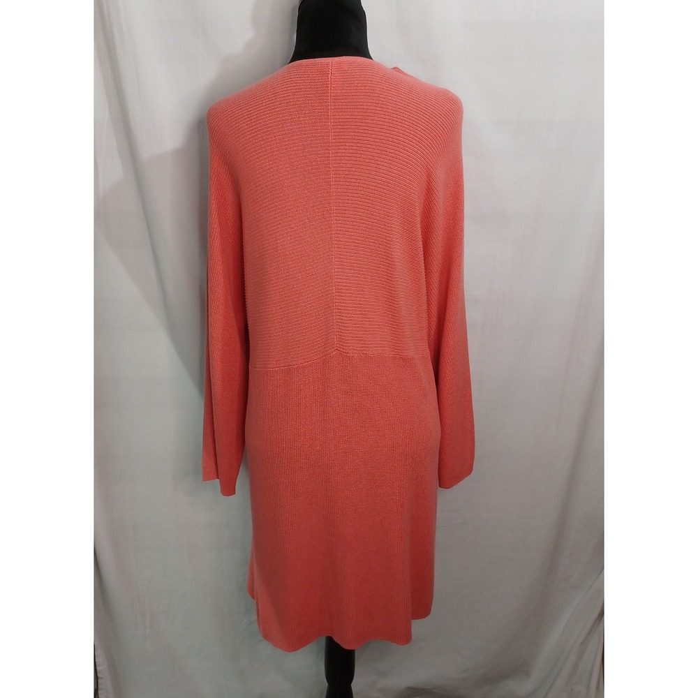 Women's Chico's Coral Rose Ribbed Open Front Long Cardigan Size 3 (XL/16) - Picture 2 of 9